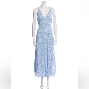 Doen Blue Floral Midi Dress